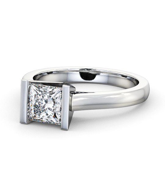  Princess Diamond Engagement Ring 18K White Gold Solitaire - Penare ENPR9_WG_THUMB2 