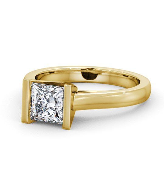  Princess Diamond Engagement Ring 9K Yellow Gold Solitaire - Penare ENPR9_YG_THUMB2 