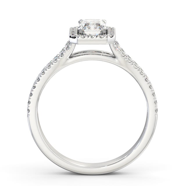 Halo Radiant Diamond Engagement Ring Palladium - Finmere ENRA11_WG_UP