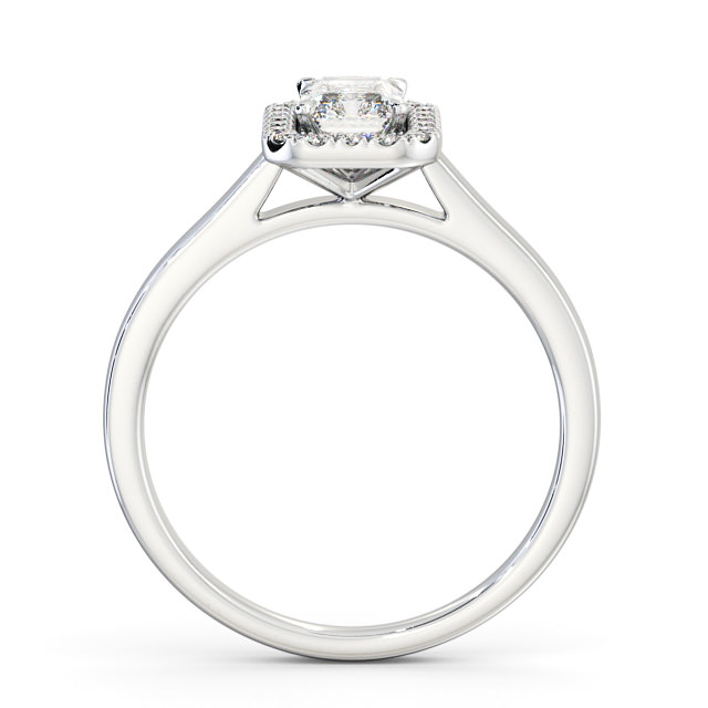 Halo Radiant Diamond Engagement Ring 18K White Gold - Melania ENRA12_WG_UP