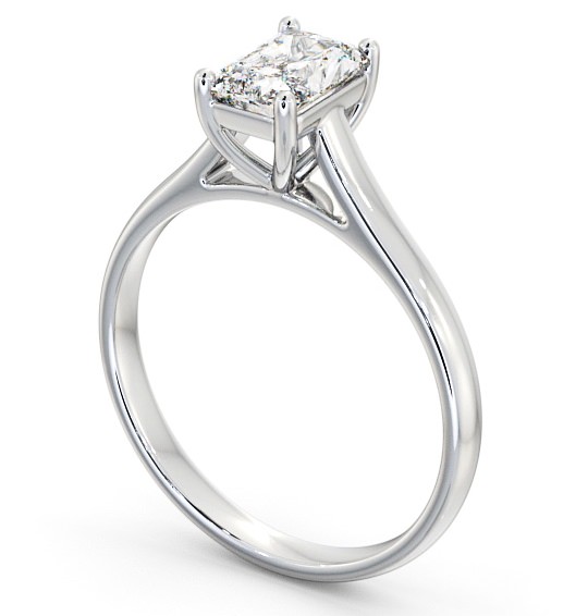 Radiant Diamond Engagement Ring Platinum Solitaire - Macine ENRA15_WG_THUMB1