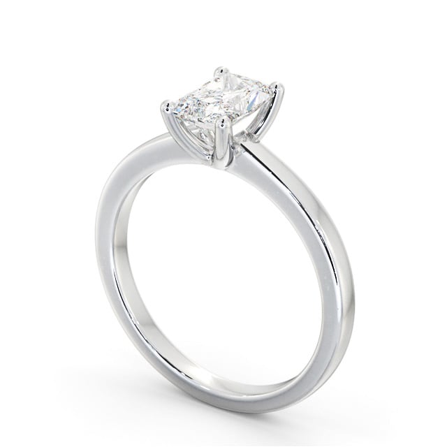 Radiant Diamond Engagement Ring Palladium Solitaire - Culloden ENRA18_WG_SIDE