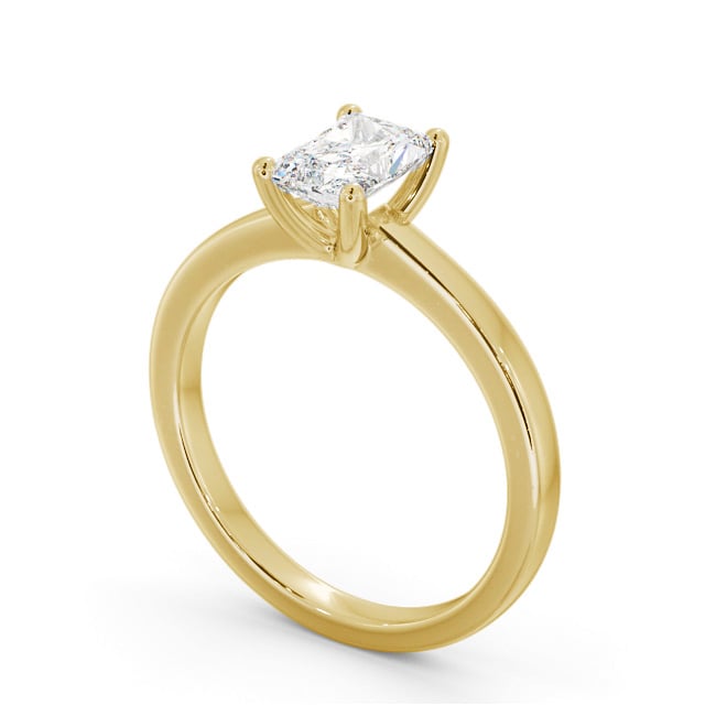 Radiant Diamond Engagement Ring 9K Yellow Gold Solitaire - Culloden ENRA18_YG_SIDE