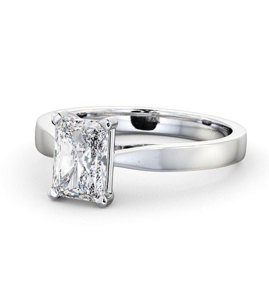  Radiant Diamond Engagement Ring 18K White Gold Solitaire - Aldham ENRA1_WG_THUMB2 