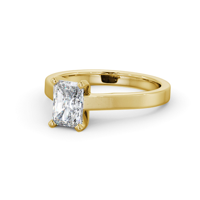 Radiant Diamond Engagement Ring 9K Yellow Gold Solitaire - Ealand ENRA21_YG_FLAT