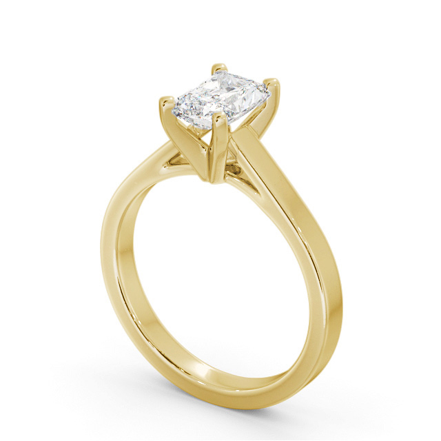 Radiant Diamond Engagement Ring 9K Yellow Gold Solitaire - Ealand ENRA21_YG_SIDE