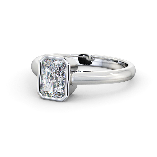 Radiant Diamond Engagement Ring Platinum Solitaire - liana ENRA23_WG_FLAT