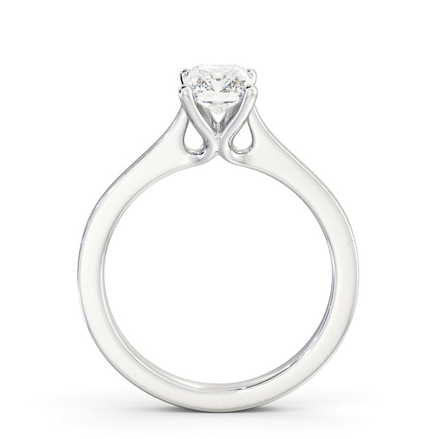 Radiant Diamond Engagement Ring 18K White Gold Solitaire - Ebrington ENRA25_WG_UP