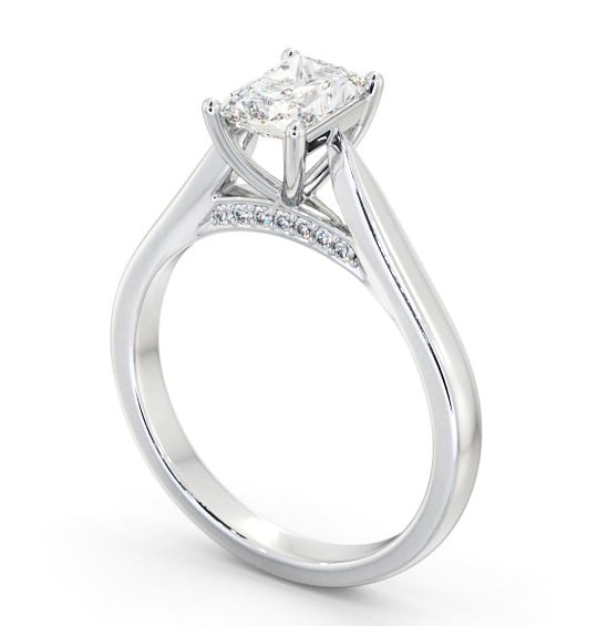 Radiant Diamond Engagement Ring 18K White Gold Solitaire - Hollesley ENRA27_WG_THUMB1