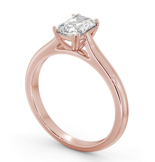  Radiant Diamond Engagement Ring 18K Rose Gold Solitaire - Cassan ENRA29_RG_THUMB1 
