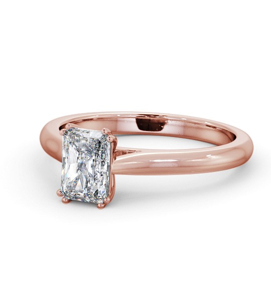  Radiant Diamond Engagement Ring 18K Rose Gold Solitaire - Cassan ENRA29_RG_THUMB2 