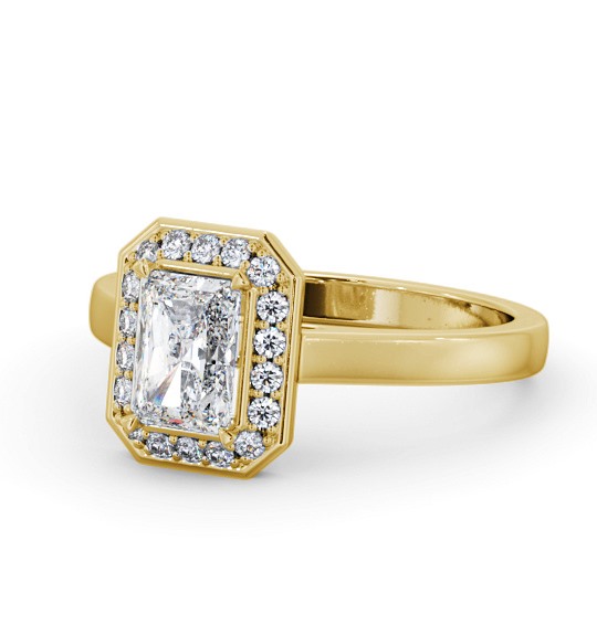  Halo Radiant Diamond Engagement Ring 18K Yellow Gold - Astrid ENRA33_YG_THUMB2 