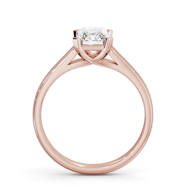 Radiant Diamond Engagement Ring 9K Rose Gold Solitaire - Arley ENRA3_RG_UP