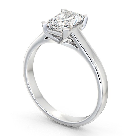  Radiant Diamond Engagement Ring 18K White Gold Solitaire - Arley ENRA3_WG_THUMB1 