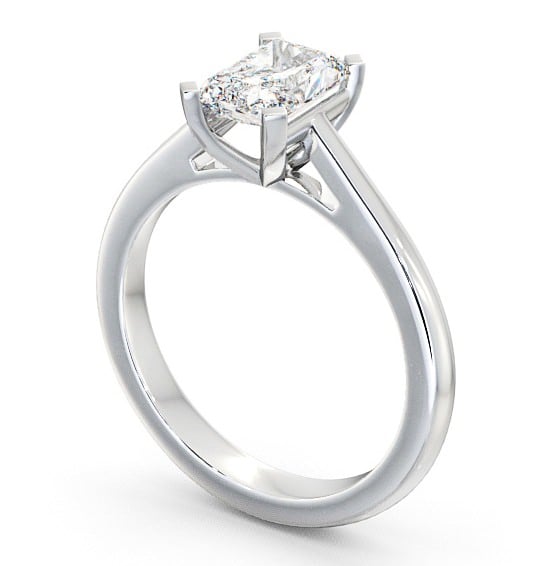 Radiant Diamond Engagement Ring Palladium Solitaire - Etal ENRA4_WG_THUMB1