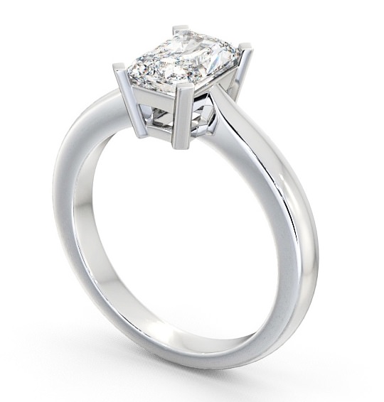 Radiant Diamond Engagement Ring 18K White Gold Solitaire - Abcott ENRA6_WG_THUMB1