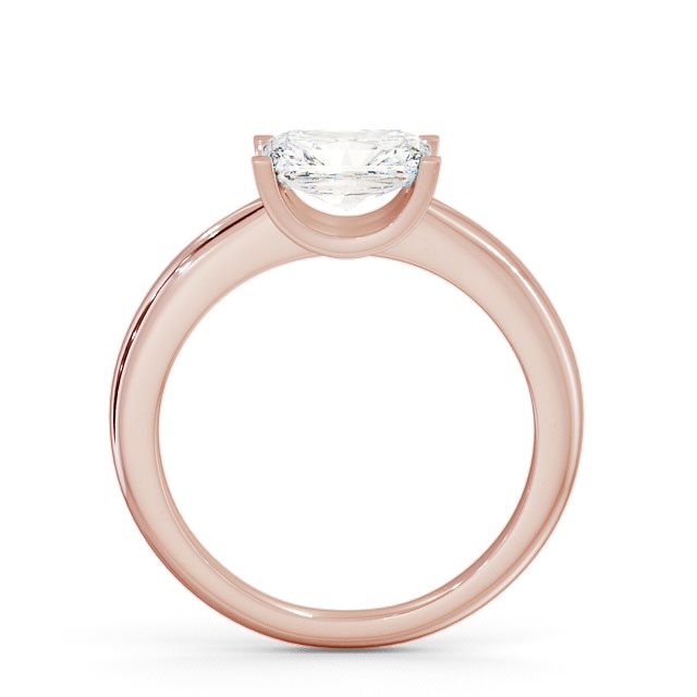 Radiant Diamond Engagement Ring 18K Rose Gold Solitaire - Heage ENRA8_RG_UP