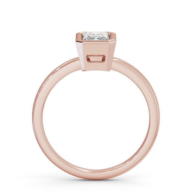 Radiant Diamond Engagement Ring 9K Rose Gold Solitaire - Wolston ENRA9_RG_UP