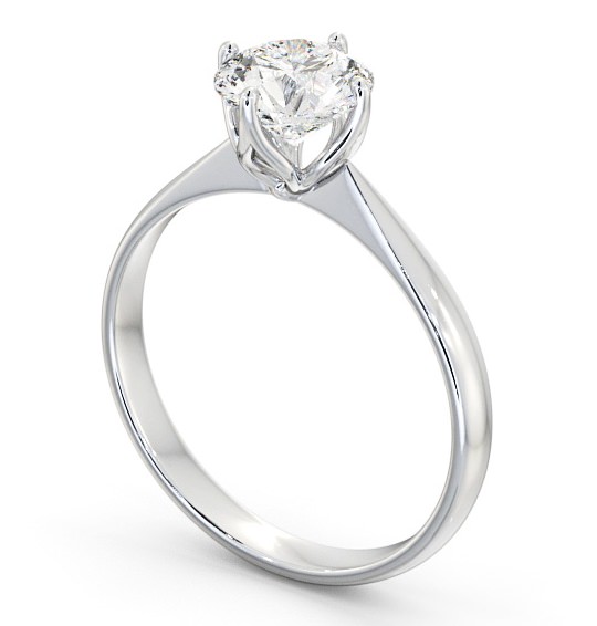  Round Diamond Engagement Ring 9K White Gold Solitaire - Perla ENRD100_WG_THUMB1 