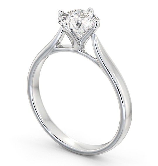 Round Diamond Engagement Ring 18K White Gold Solitaire - Azelia ENRD101_WG_THUMB1