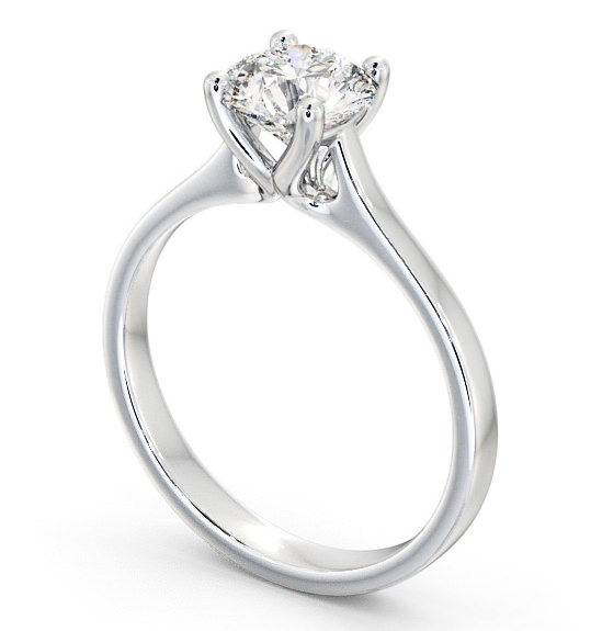 Round Diamond Engagement Ring 18K White Gold Solitaire - Darina ENRD103_WG_THUMB1