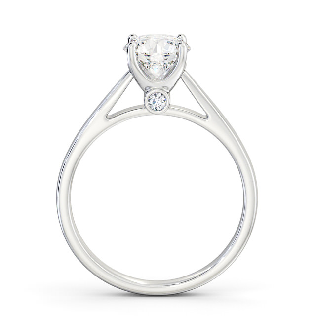 Round Diamond Engagement Ring 18K White Gold Solitaire - Celina ENRD109_WG_UP