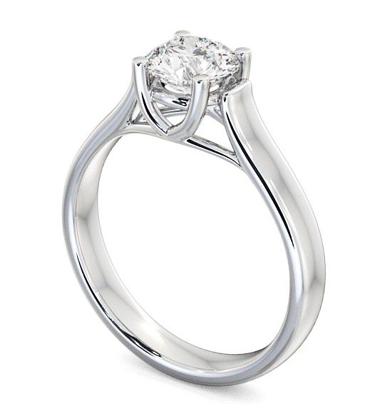  Round Diamond Engagement Ring Platinum Solitaire - Heriot ENRD10_WG_THUMB1 
