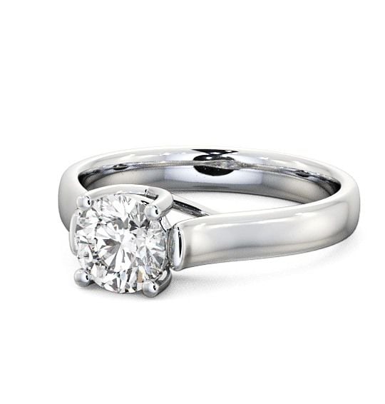  Round Diamond Engagement Ring Platinum Solitaire - Heriot ENRD10_WG_THUMB2 