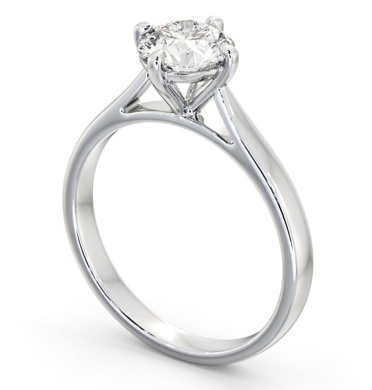 Round Diamond Engagement Ring Platinum Solitaire - Durrus ENRD112_WG_THUMB1