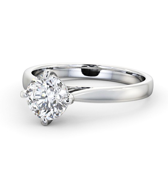  Round Diamond Engagement Ring 18K White Gold Solitaire - Durrus ENRD112_WG_THUMB2 