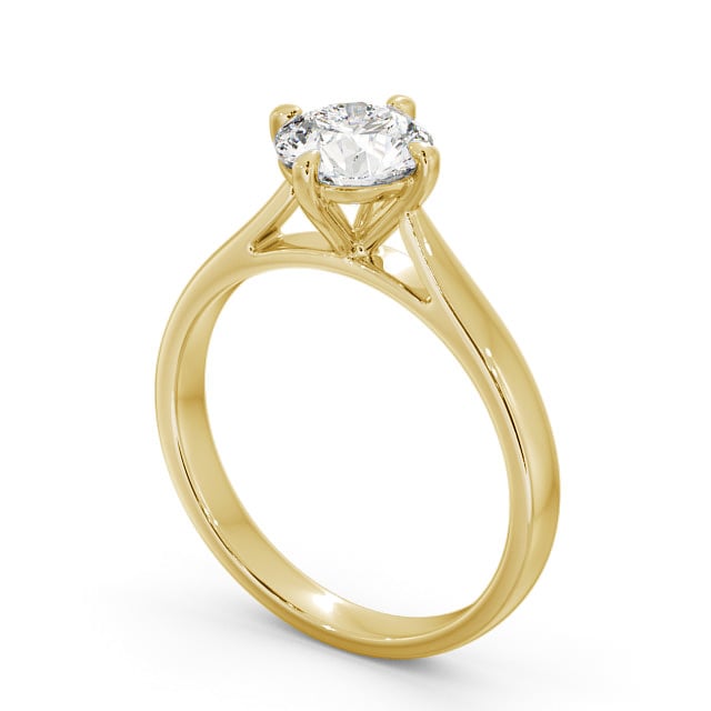 Round Diamond Engagement Ring 9K Yellow Gold Solitaire - Durrus ENRD112_YG_SIDE