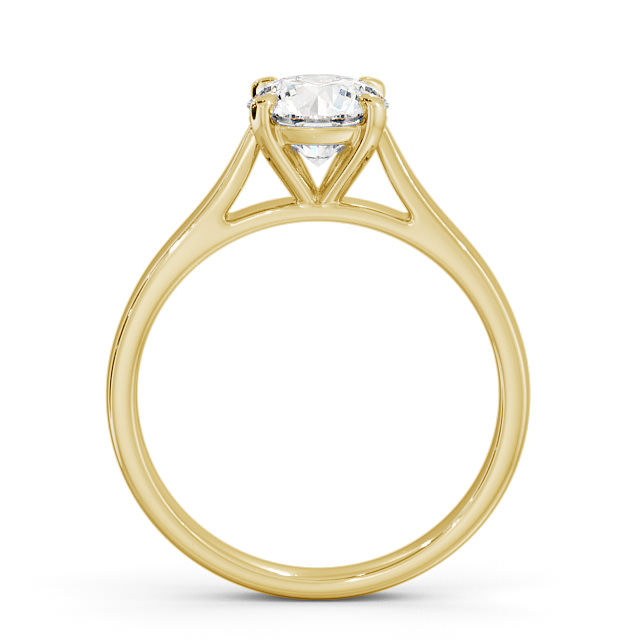Round Diamond Engagement Ring 9K Yellow Gold Solitaire - Sintra ENRD113_YG_UP