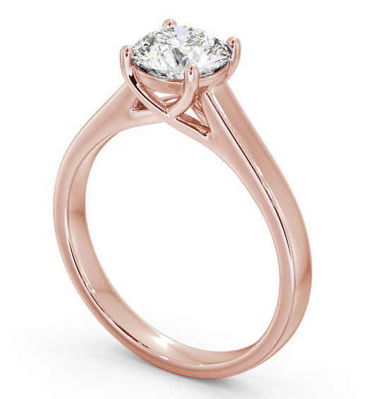 Round Diamond Engagement Ring 9K Rose Gold Solitaire - Portia ENRD114_RG_THUMB1