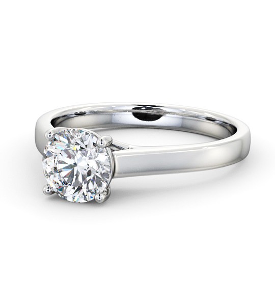  Round Diamond Engagement Ring 18K White Gold Solitaire - Portia ENRD114_WG_THUMB2 