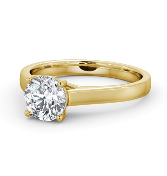  Round Diamond Engagement Ring 18K Yellow Gold Solitaire - Portia ENRD114_YG_THUMB2 