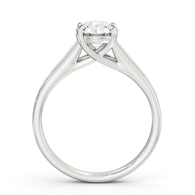 Round Diamond Engagement Ring Platinum Solitaire - Kella ENRD117_WG_UP