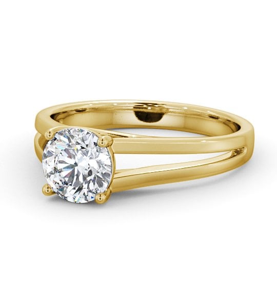  Round Diamond Engagement Ring 18K Yellow Gold Solitaire - Kella ENRD117_YG_THUMB2 
