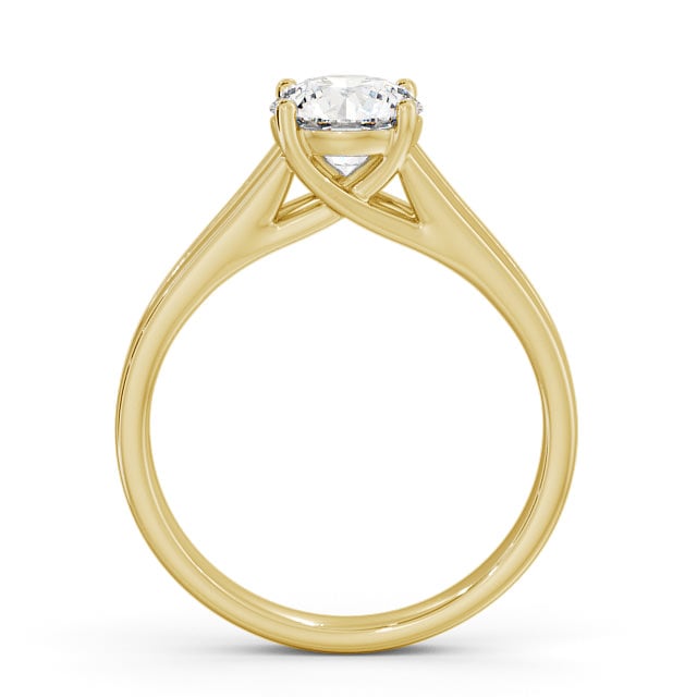 Round Diamond Engagement Ring 9K Yellow Gold Solitaire - Kella ENRD117_YG_UP