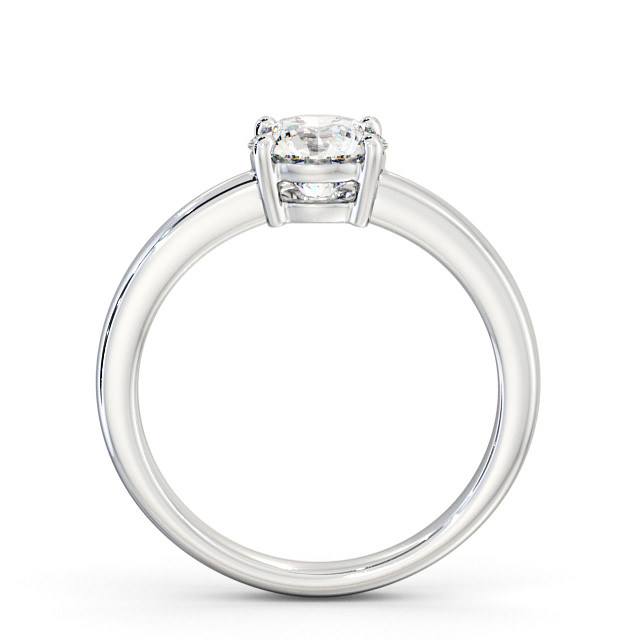 Round Diamond Engagement Ring 18K White Gold Solitaire - Maura ENRD124_WG_UP