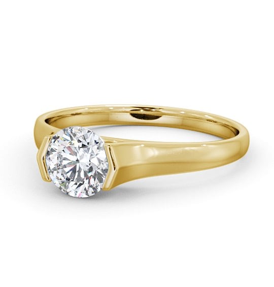 Round Diamond Engagement Ring 9K Yellow Gold Solitaire - Otilia ENRD126_YG_THUMB2 