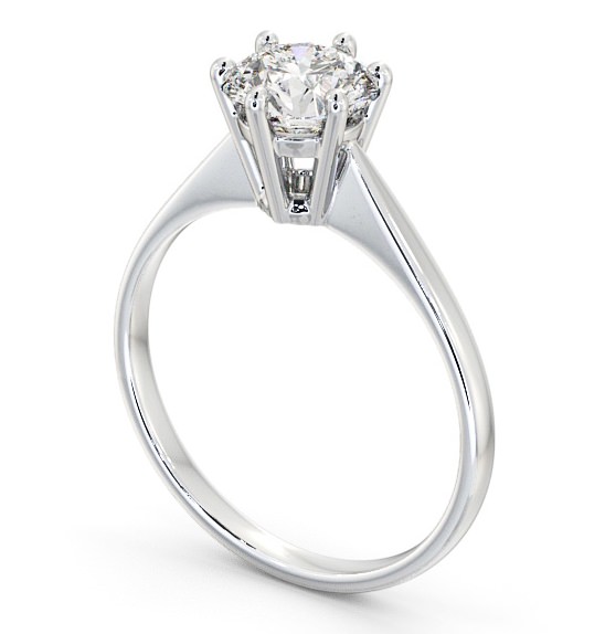 Round Diamond Engagement Ring Platinum Solitaire - Regina ENRD127_WG_THUMB1