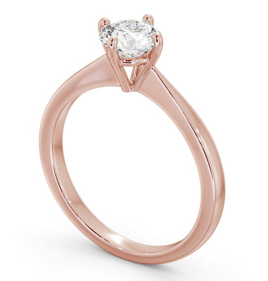 Round Diamond Engagement Ring 18K Rose Gold Solitaire - Alba ENRD128_RG_THUMB1