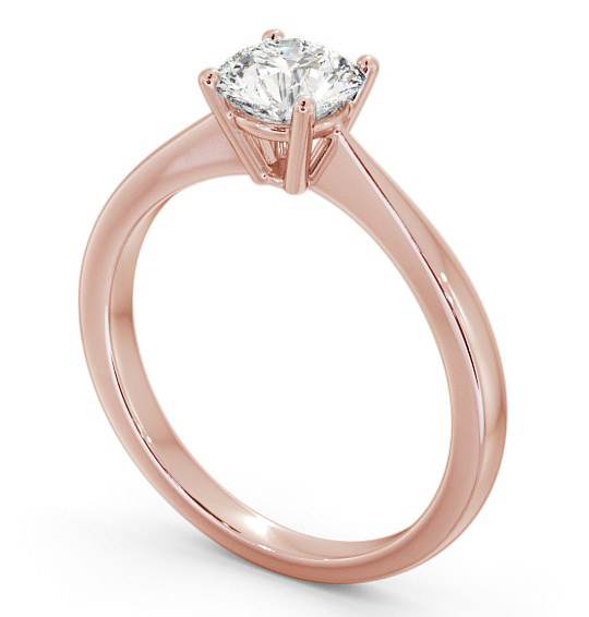 Round Diamond Engagement Ring 9K Rose Gold Solitaire - Floriane ENRD129_RG_THUMB1