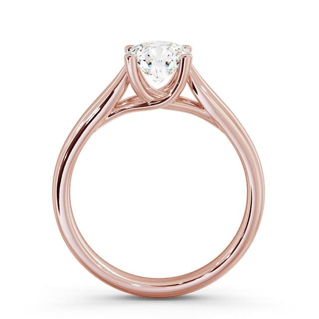 Round Diamond Engagement Ring 18K Rose Gold Solitaire - Dulwich ENRD12_RG_UP