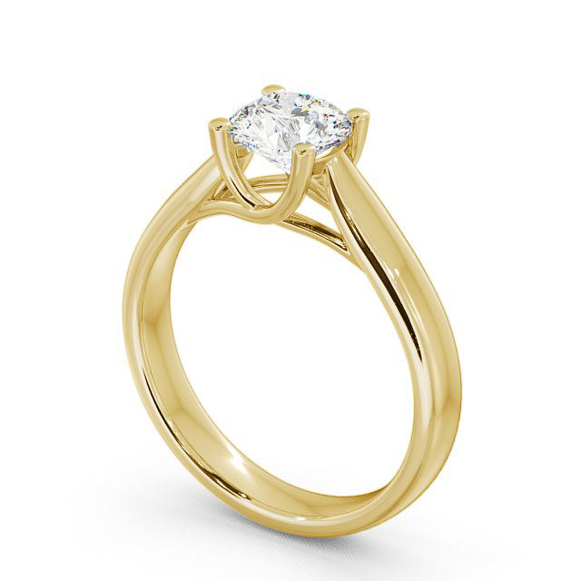 Round Diamond Engagement Ring 9K Yellow Gold Solitaire - Dulwich ENRD12_YG_SIDE