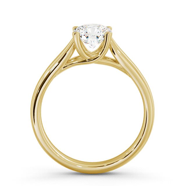 Round Diamond Engagement Ring 9K Yellow Gold Solitaire - Dulwich ENRD12_YG_UP