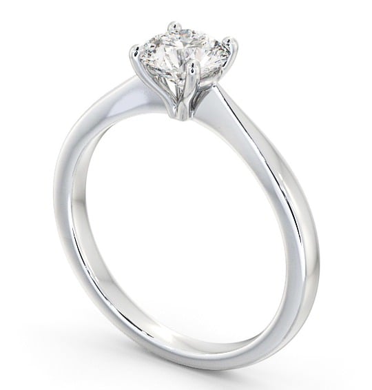 Round Diamond Engagement Ring 18K White Gold Solitaire - Corby ENRD130_WG_THUMB1