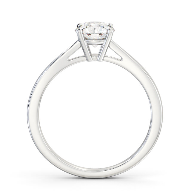 Round Diamond Engagement Ring 18K White Gold Solitaire - Glenoe ENRD131_WG_UP