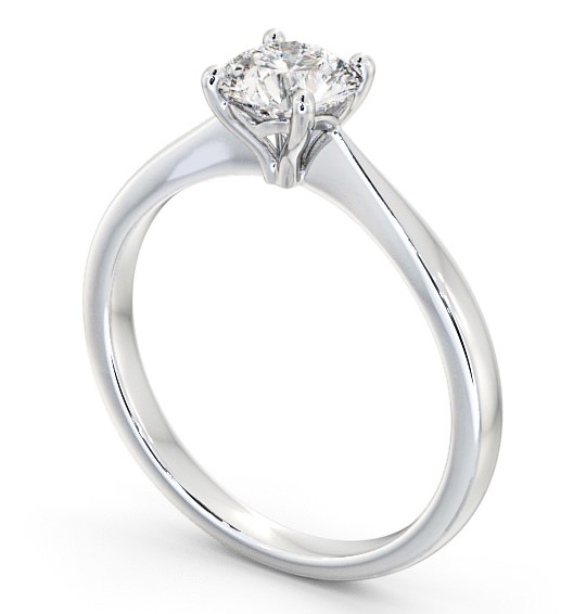 Round Diamond Engagement Ring 9K White Gold Solitaire - Rose ENRD134_WG_THUMB1
