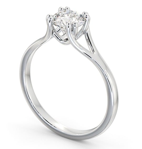 Round Diamond Engagement Ring 9K White Gold Solitaire - Laviana ENRD135_WG_THUMB1